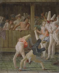 Pulcinella mit Akrobaten, ca. 1793
